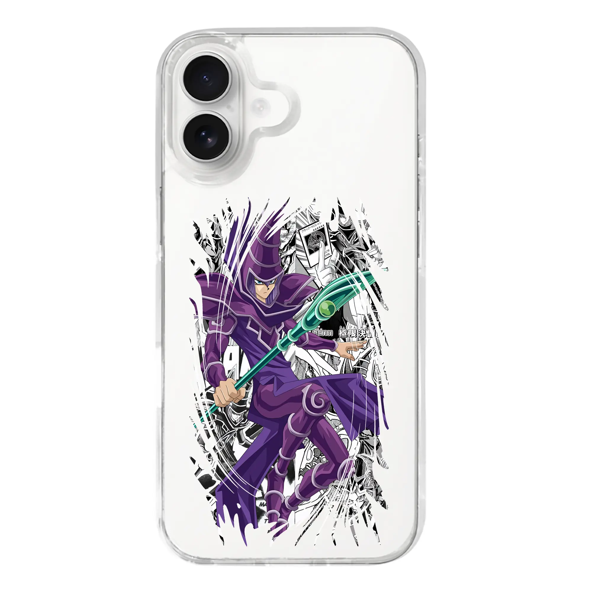 遊☆戯☆王 グッズ,ブラック・マジシャン - iPhone 17シリーズ 透明スマホケース – 薄型・耐衝撃・精密フィット保護カバー